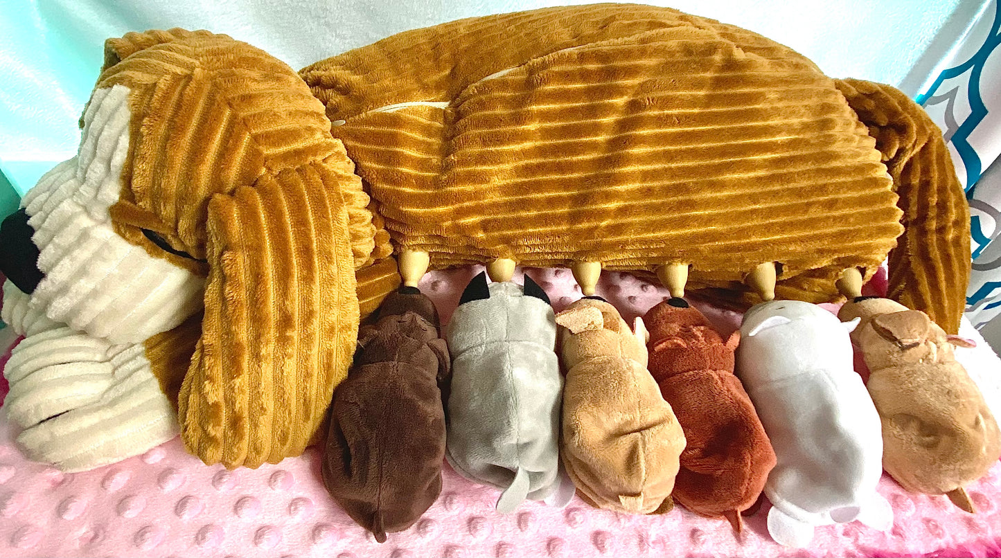 Multiple Puppies Using Professional Feeding System